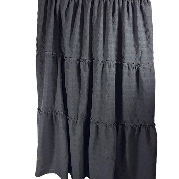 Ophelia Roe Womens 2X Black Sleeve Boho Goth Tiered Maxi NWT - Picture 13 of 13